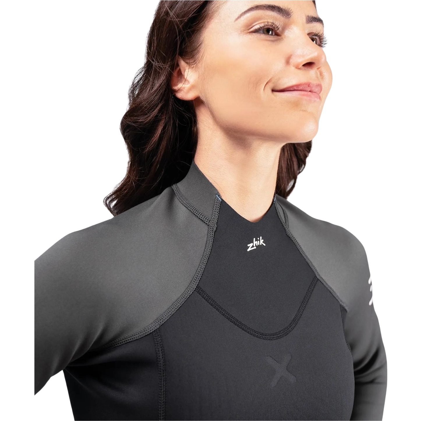 2026 Zhik Womens Microfleece X Neoprene Wetsuit Top DTP-0580-BLK - Black